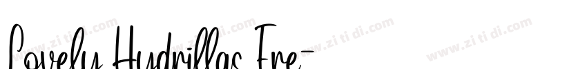 Lovely Hydrillas Fre字体转换